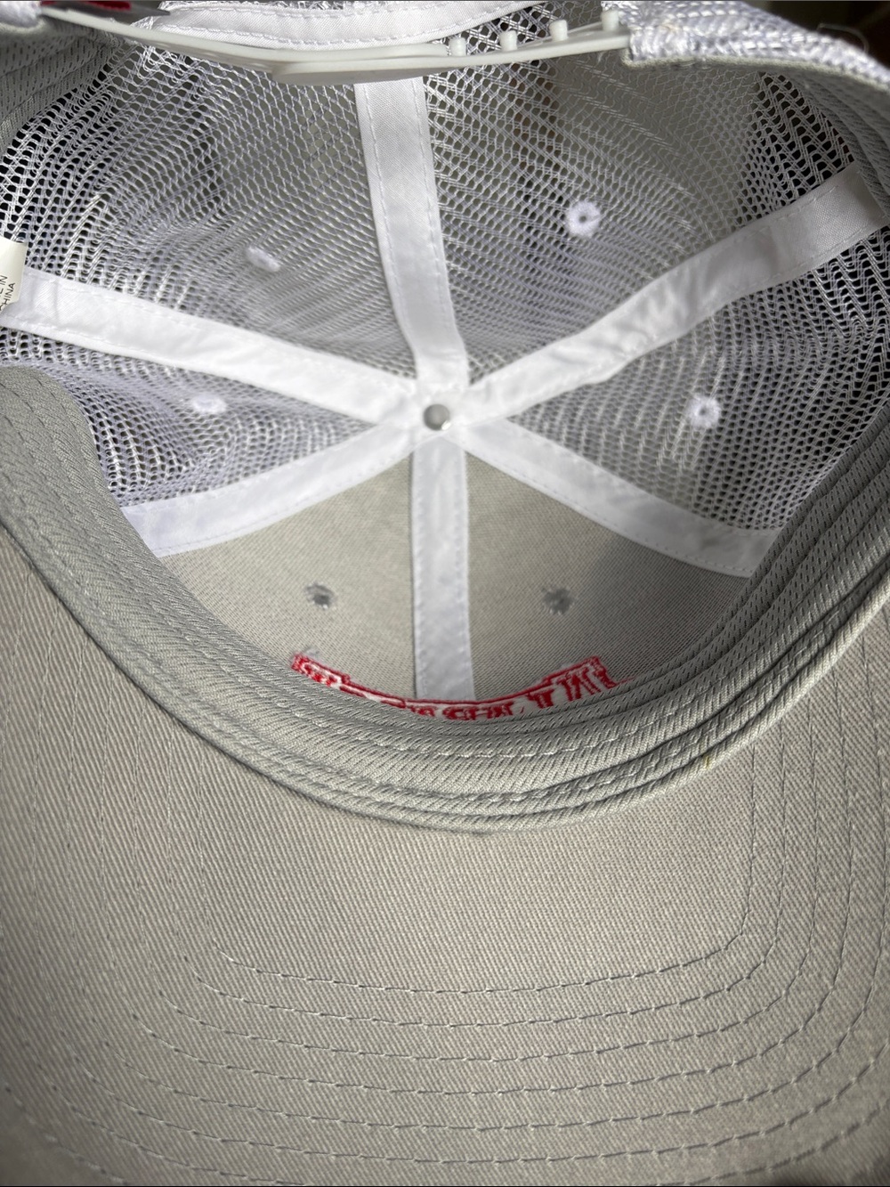Alabama Script Logo Trucker Hat in Light Gray and White - Picture 5 of 5